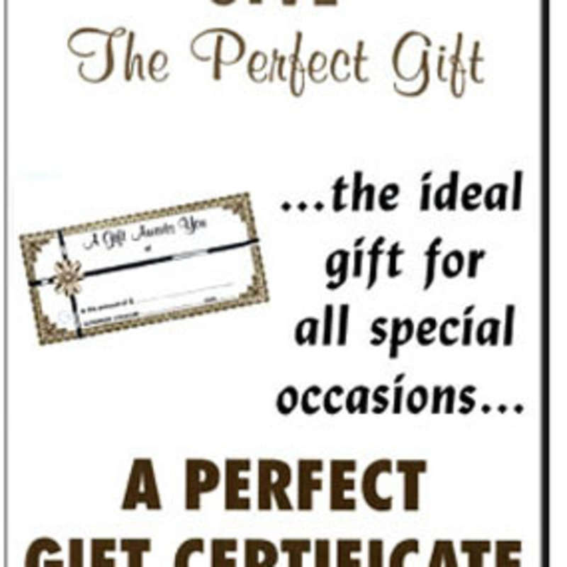 We sell gift certificates 