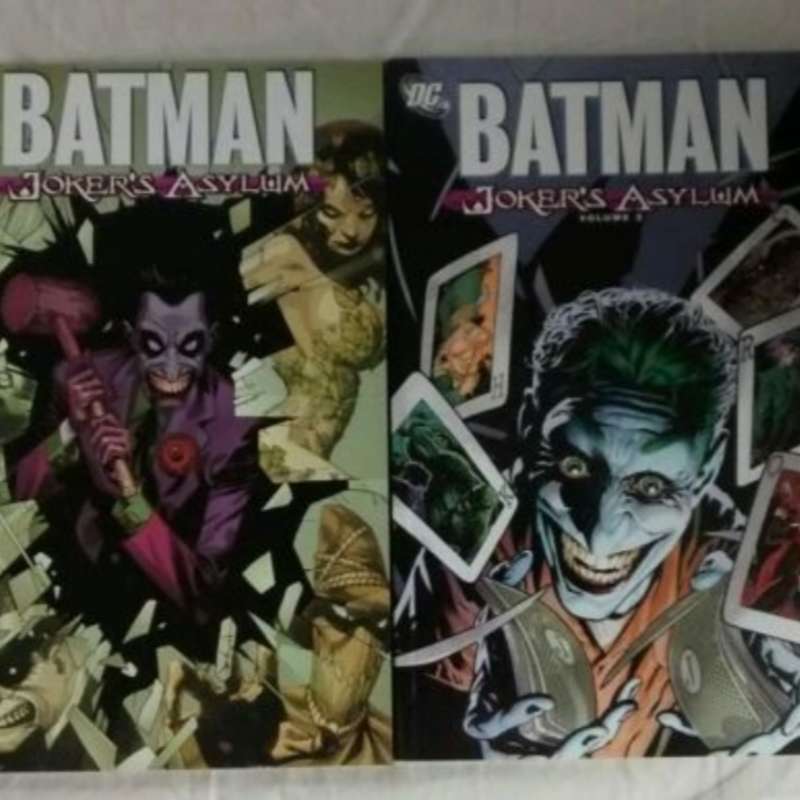 DC BATMAN JOKER'S ASYLUM VOLUME 1 & 2 GRAPHIC NOVELS COMIC BOOKS