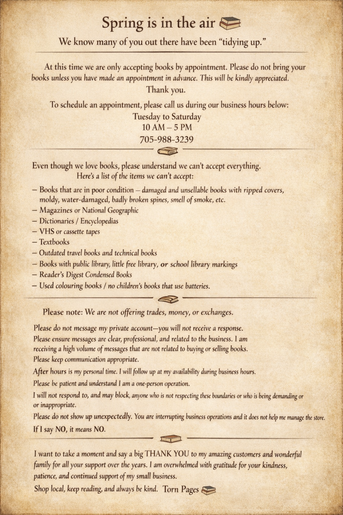 Spring Update from Torn Pages 📚